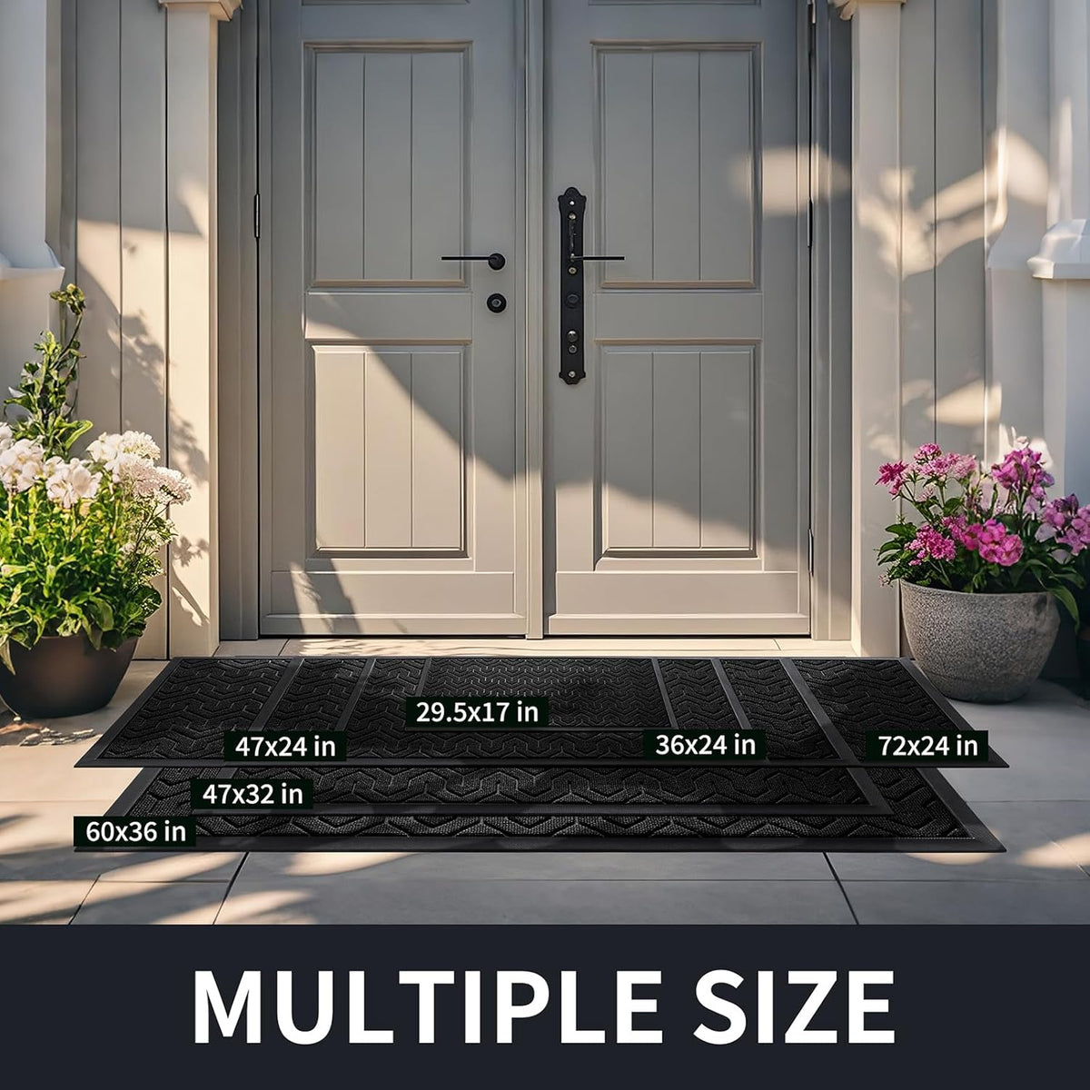 Yimobra Large Door Mat Outside Entrance 47x32, Waterproof Heavy Duty Outdoor Mats for Front Door