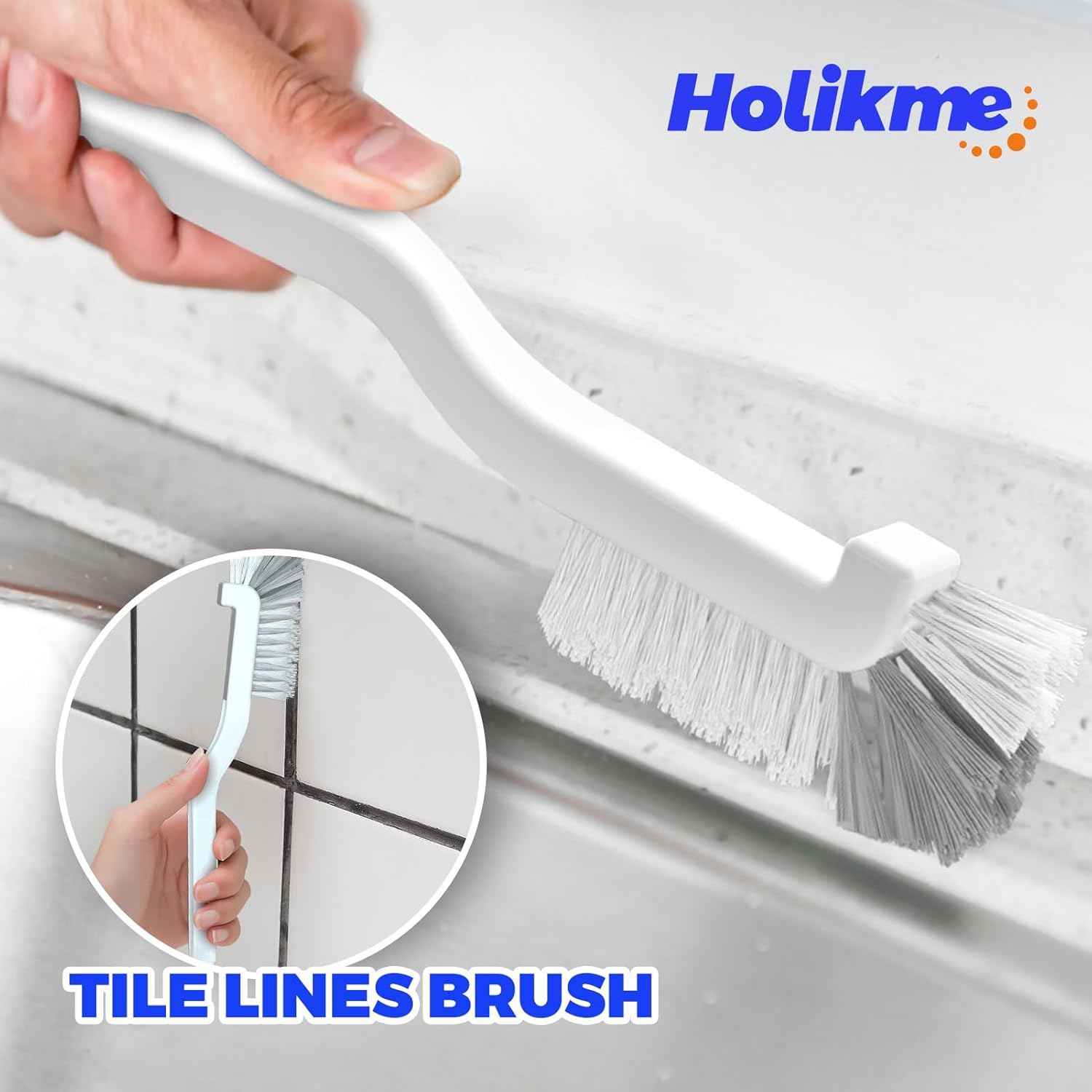 Holikme Cleaning Brush Set, Scouring Pad for Cleaning, Groove Gap Brushes for Pot, Pan, Kitchen