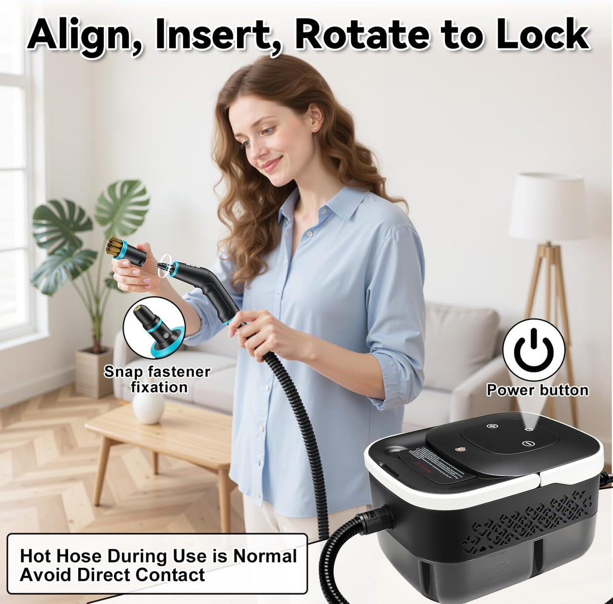 Steam Cleaner for Home, 2500W Portable Handheld Steamer for Cleaning, Large Capacity Tank