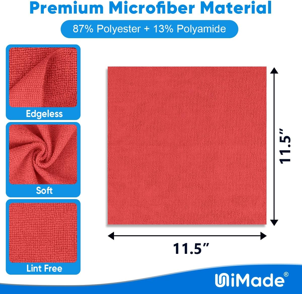 Shop Towel Rag, 200 Pack Reusable Rags Bulk Microfiber Cleaning Cloth Lint Free Towels for Car