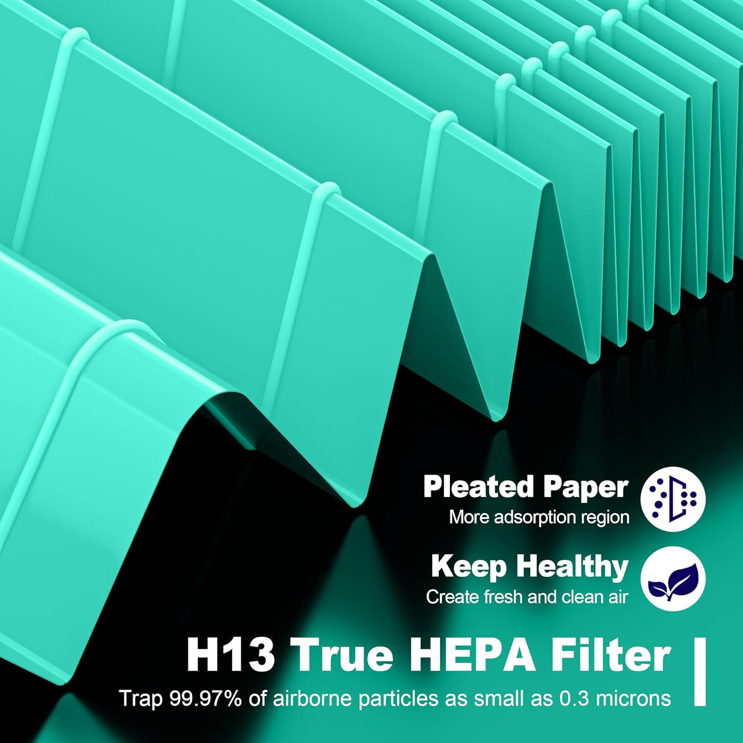 MK01 & MK06 True HEPA Filter Replacement Compatible with Aroeve MK01, MK06, ToLife TZ-K1 and Kloudi