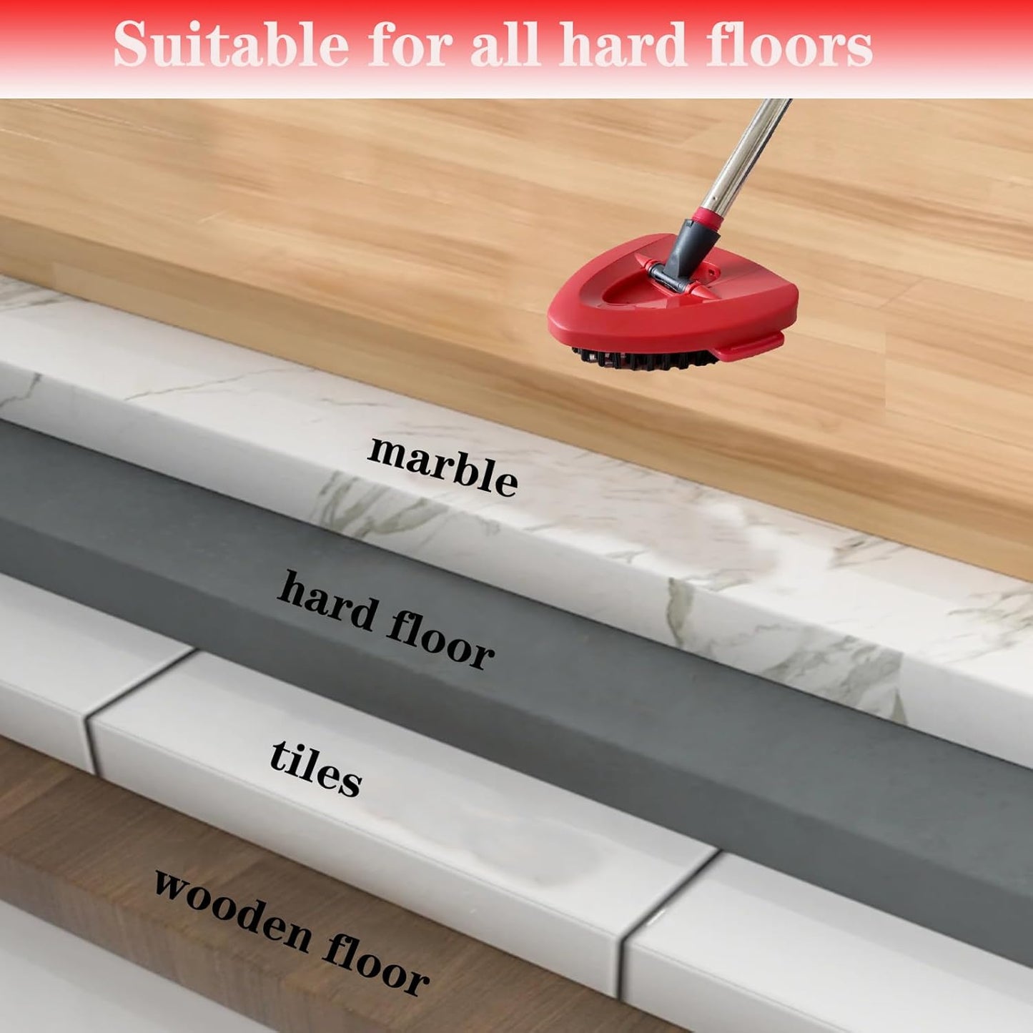 Spin Mop Replacement Handle and Mop Base Replacements for OCeda EasyWring 1-Tank Spin Mop