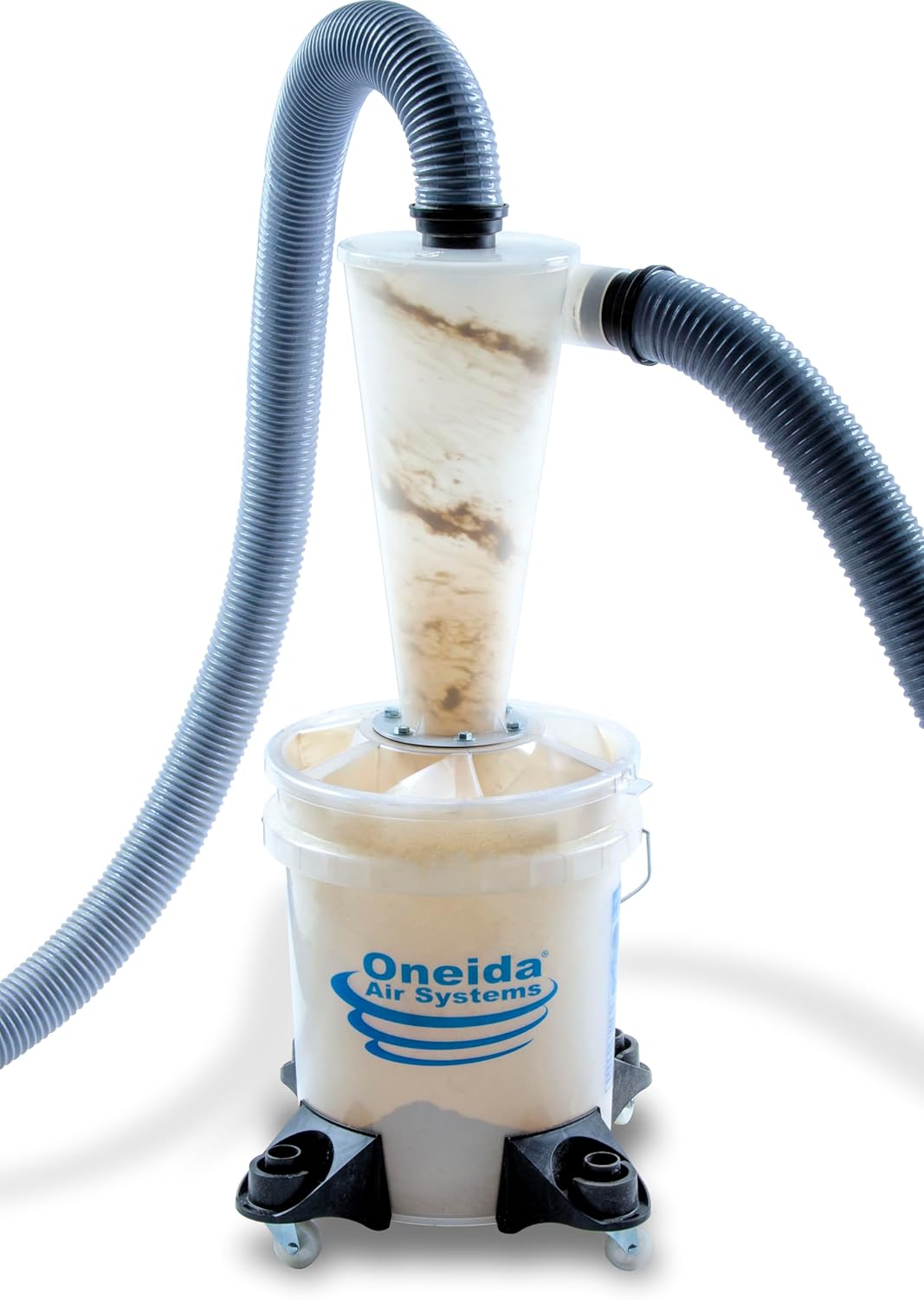 Oneida Air Systems Dust Collector & Cyclone Separator Kit w/ Clear Bucket, 2.5 Deluxe 5-Gal