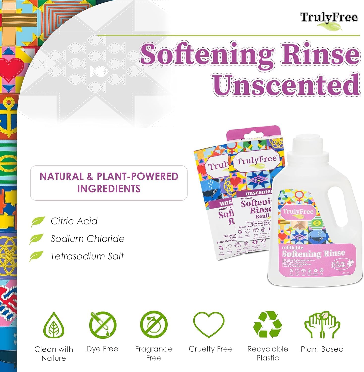 Truly Free Fabric Softening Conditioner for Clothes| Safe for Babies & Kids with Sensitive Skin |