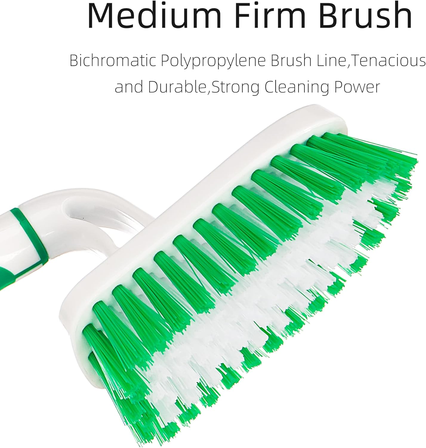 2-Pack Scrub Brush for Cleaning with Long Handle,Medium Firm Brush Bathroom Cleaning Supplies and