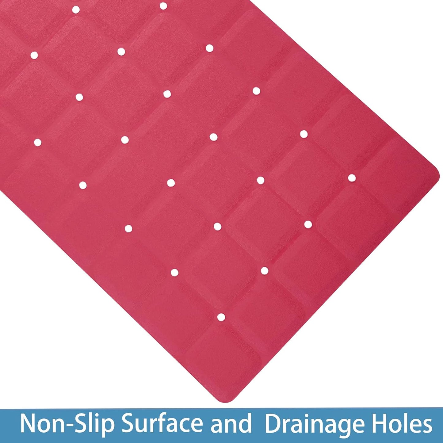 Foldable Silicone Bathtub Mat: Jumbo Size Heavy Duty Safety Bath Mat for Tub Without Suction Cups