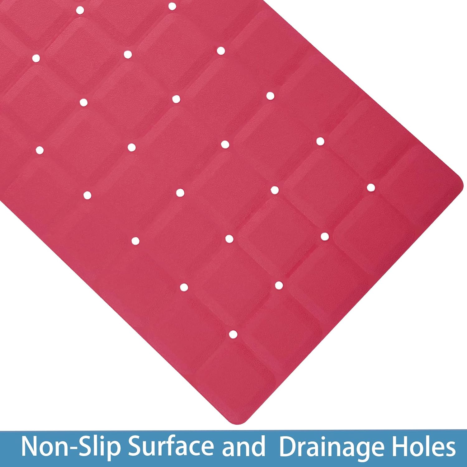 Foldable Silicone Bathtub Mat: Jumbo Size Heavy Duty Safety Bath Mat for Tub Without Suction Cups