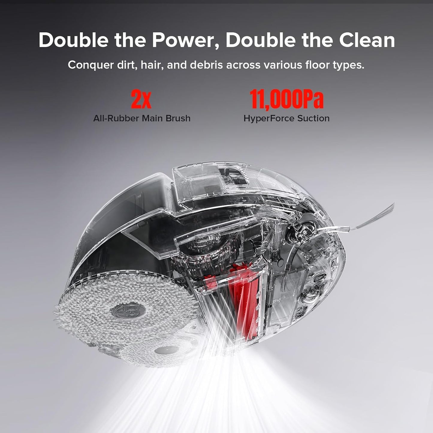 roborock Qrevo Slim Robot Vacuum and Mop Combo, 8.2cm Ultra-Slim, 3D Sensing Tech, Advanced