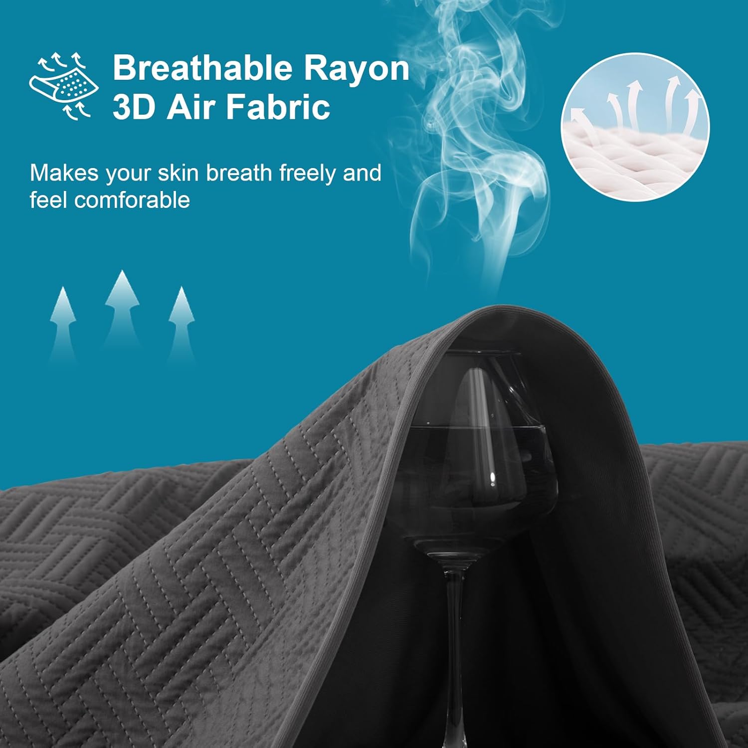 Waterproof Mattress Protector California King Size - Breathable, Noiseless, Ultra-Soft Bed Cover