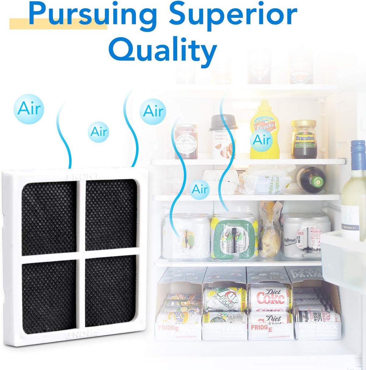ICEPURE AF004 Refrigerator Air Filter Replacement for LG LT120F, Kenmore Elite 469918, ADQ73214402