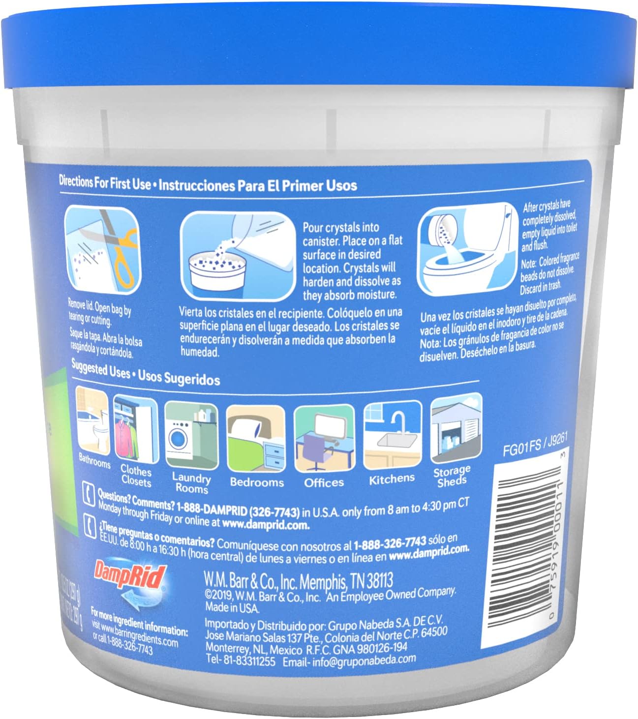 DampRid Fresh Scent Refillable Moisture Absorber - 10.5oz cup – Traps Moisture for Fresher, Cleaner