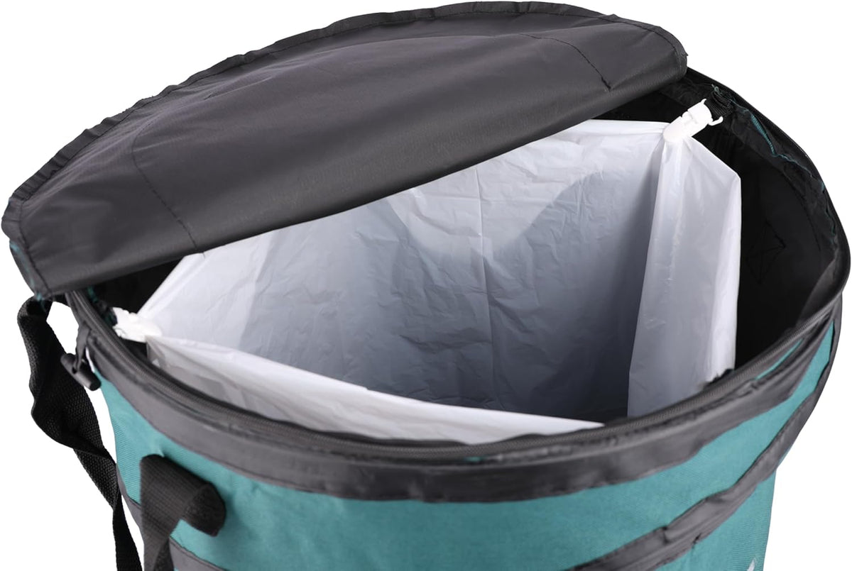 Coghlan's Deluxe Durable Pop-Up Trash Can – Collapsible Garbage Bin with Zippered Lid, Bag Clips