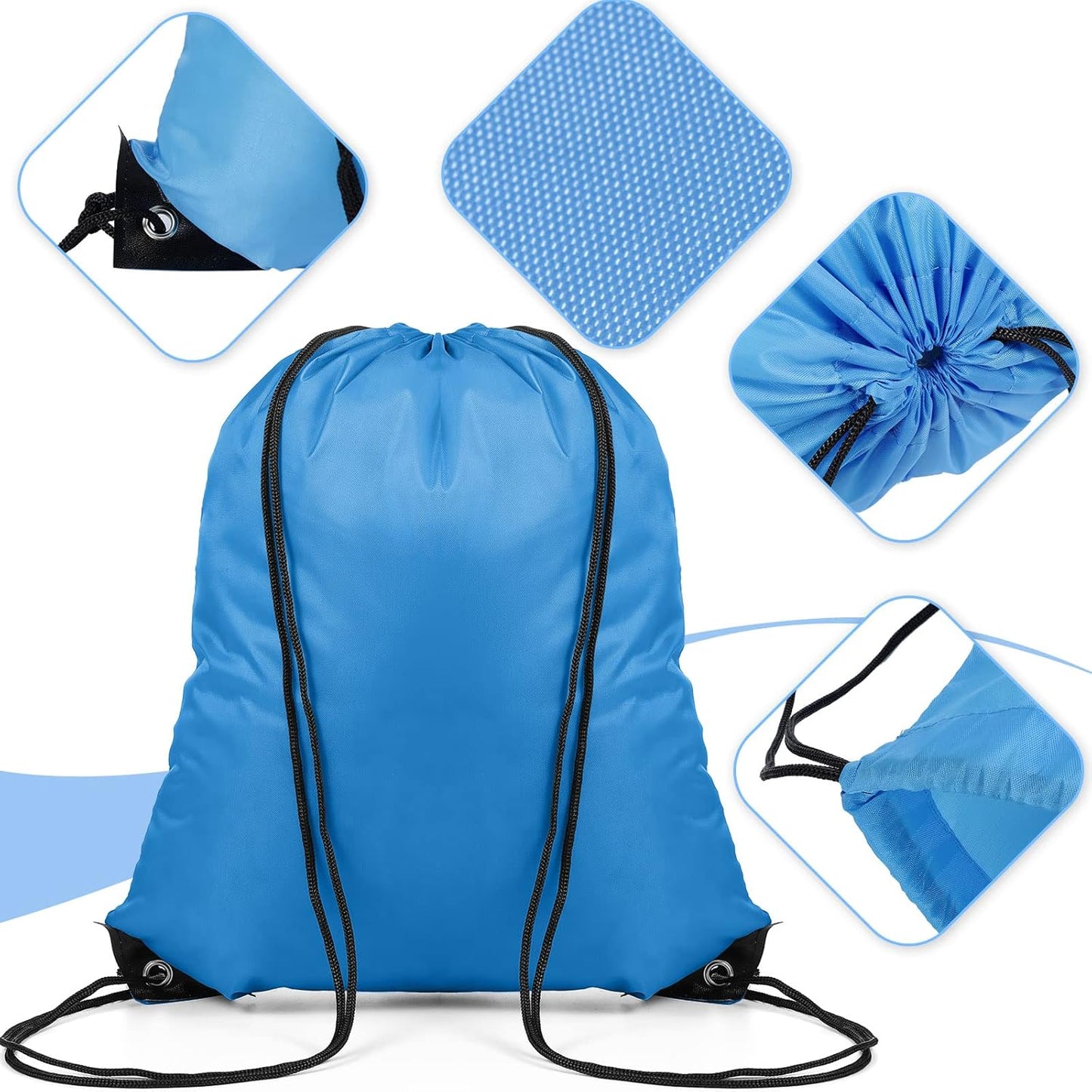 Shappy 100 Pieces Drawstring Bag Gym Portable String Sack Backpacks Polyester Blank Cinch