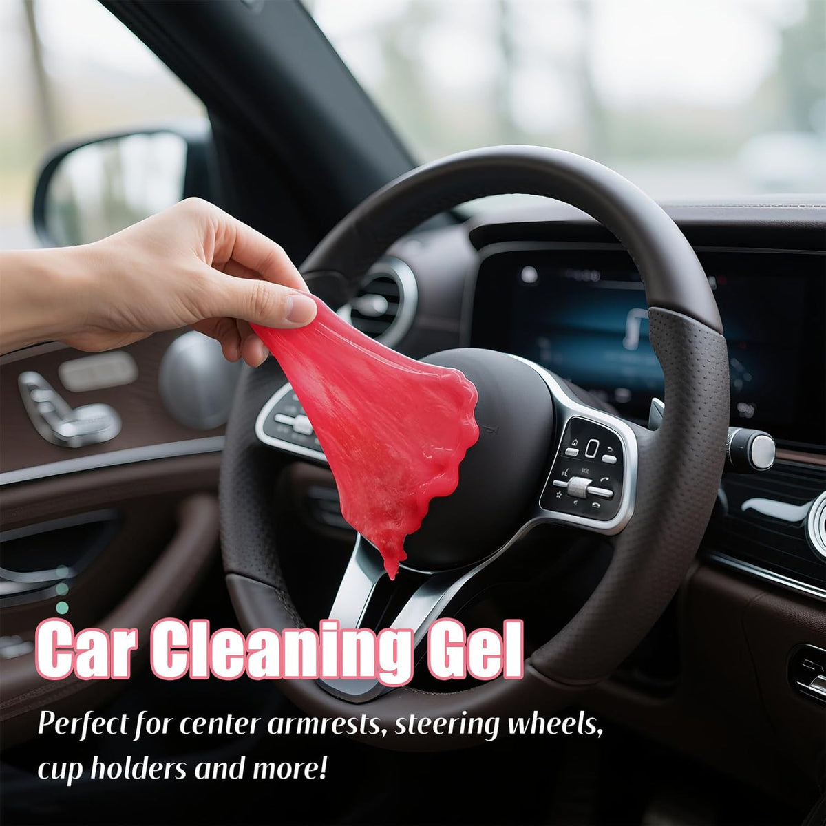 ASFSKY Car Cleaning Gel (Pink,Sakura) Cleaning Putty Universal Dust Cleaning Car Interior Cleaner