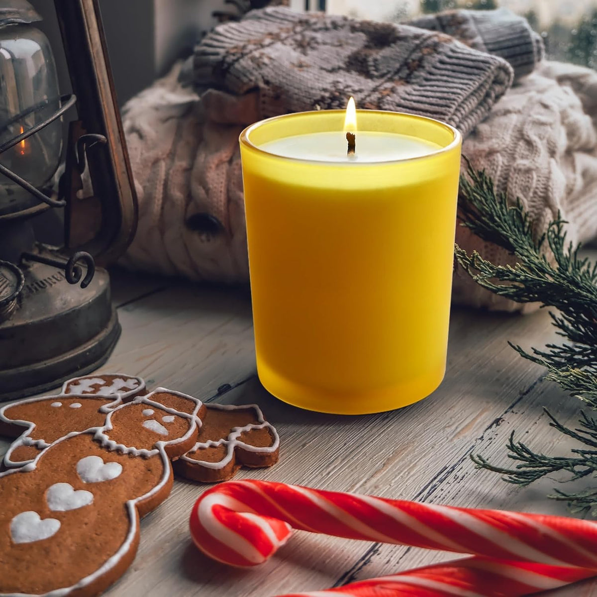 14 OZ Thick Candle Jars for Making Candles 12 Pcs, 3 Wick Empty Jars with Wood Lids for Candle