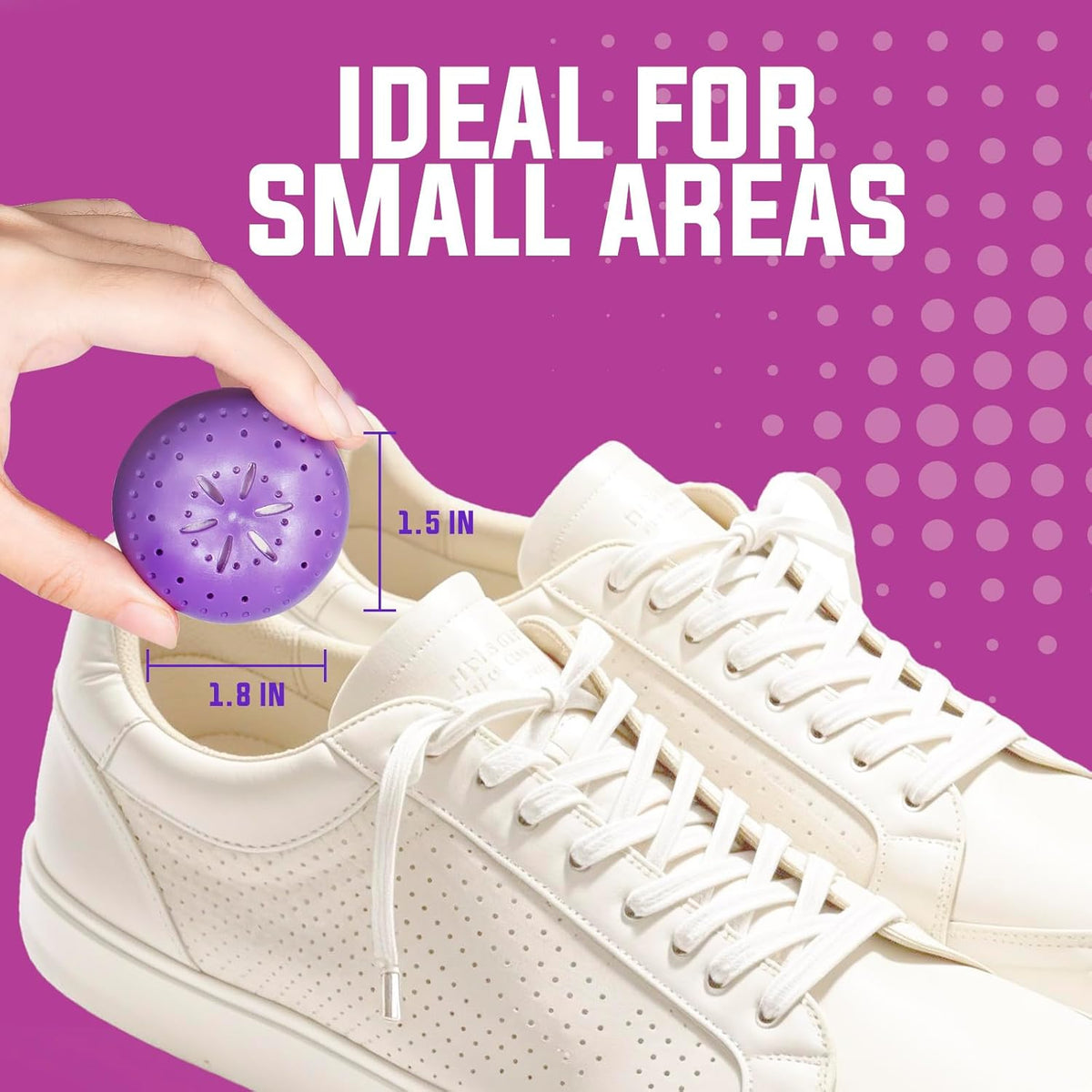 4 Pack Baking Soda Deodorizers, Lavender Scent Shoe Deodorizer Balls, Air Freshener for Home, Odor