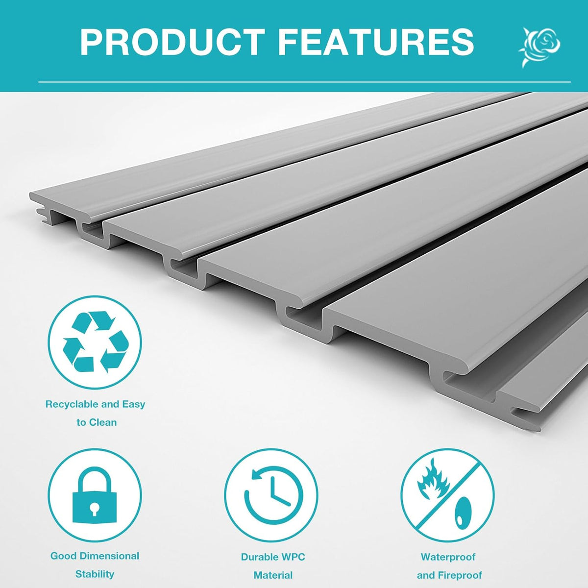 NeatiEase Slatwall Panel Wall Storage Systems, 4 x 4ft Slat Wall Paneling Garage Wall Organizer