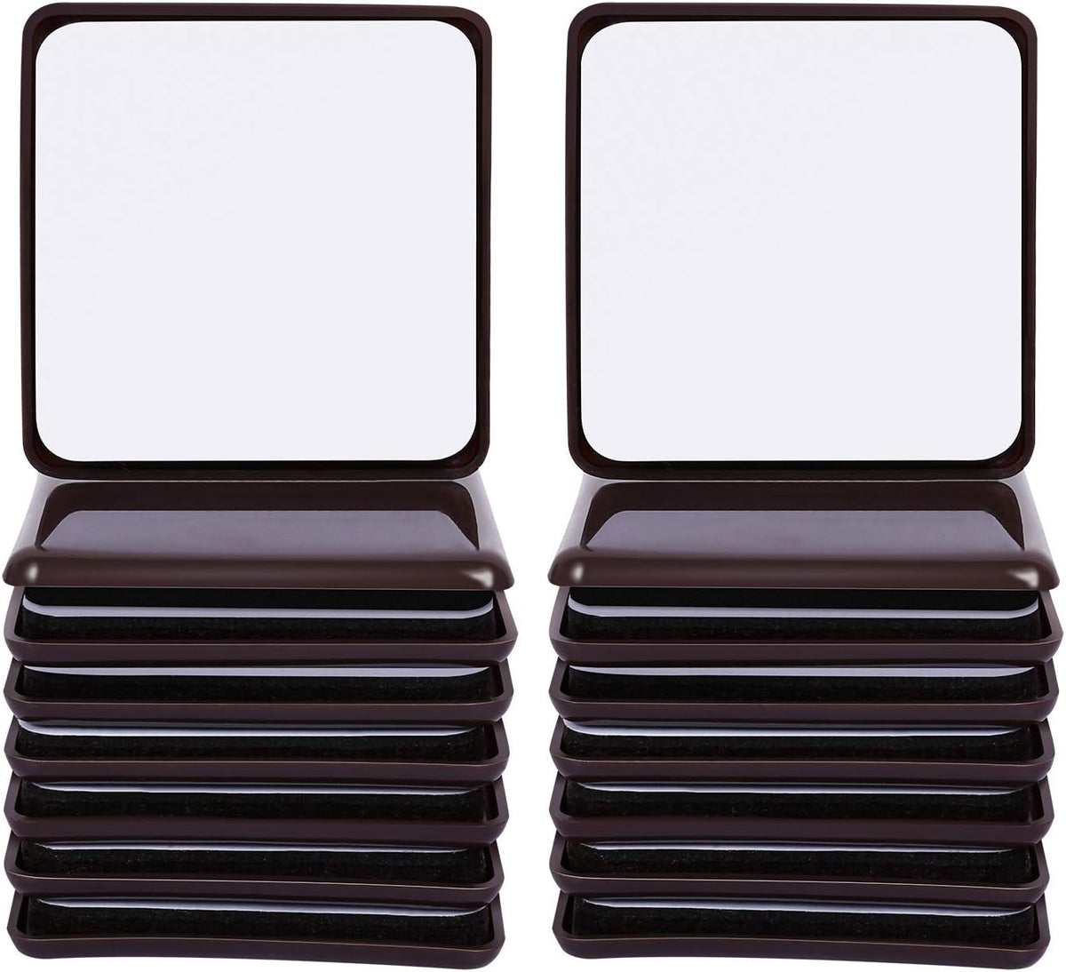 Ezprotekt 16 Pcs Self-Stick Furniture Movers Sliders for Carpet, 2.5 inch Square Self-Adhesive