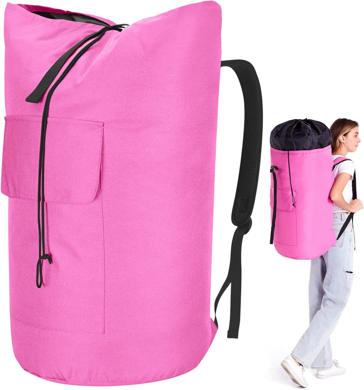 Laundry Bag 115L, College Dorm Room Essentials, Extra Large Laundry Bag with Straps, Heavy Duty