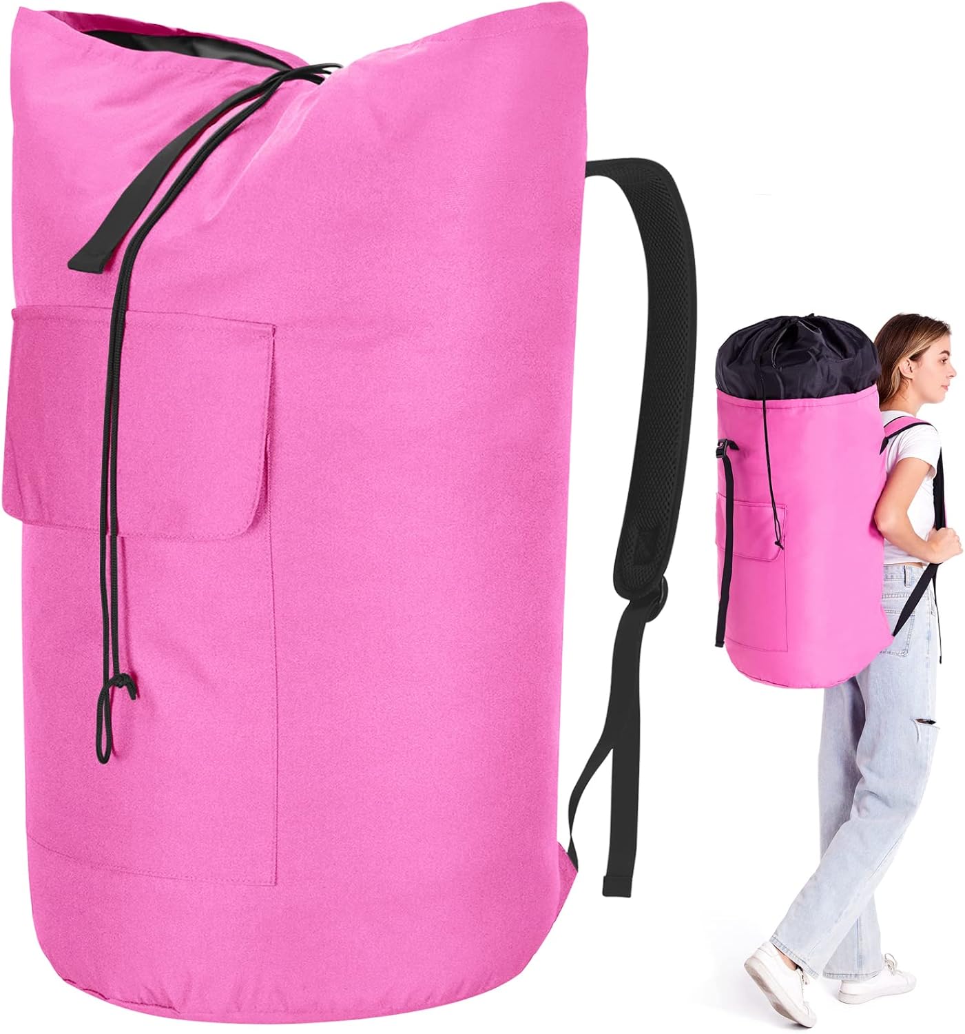 Laundry Bag 115L, College Dorm Room Essentials, Extra Large Laundry Bag with Straps, Heavy Duty