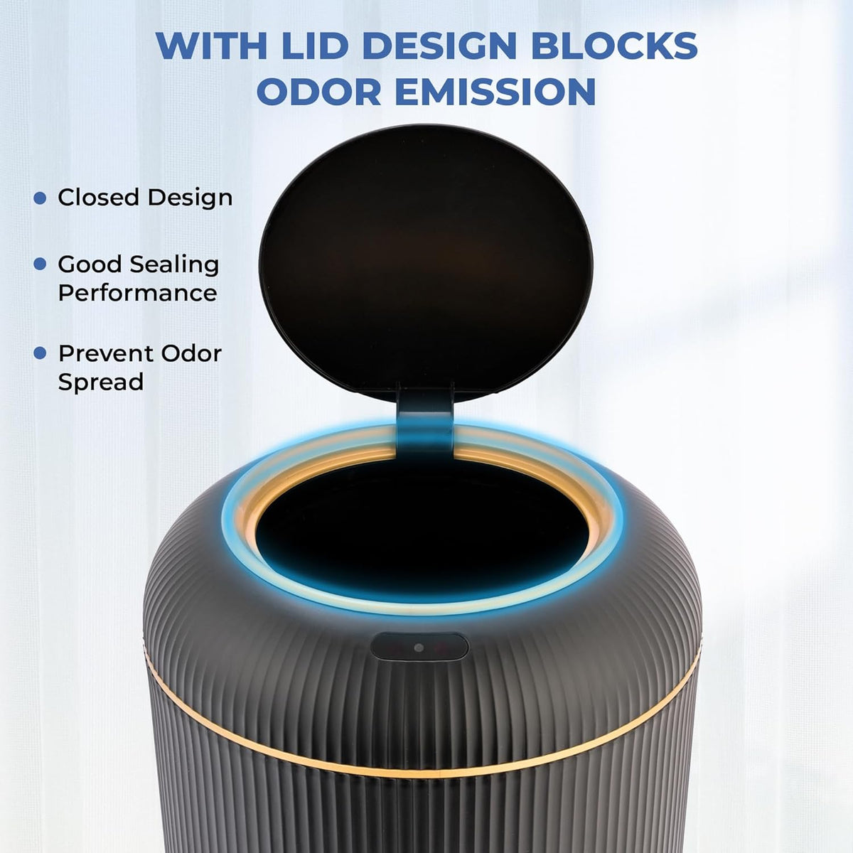 Pukomc Smart Sensor Wastebasket, Convenient and Hygienic Easy to Use, Technology Sensor Waterproof