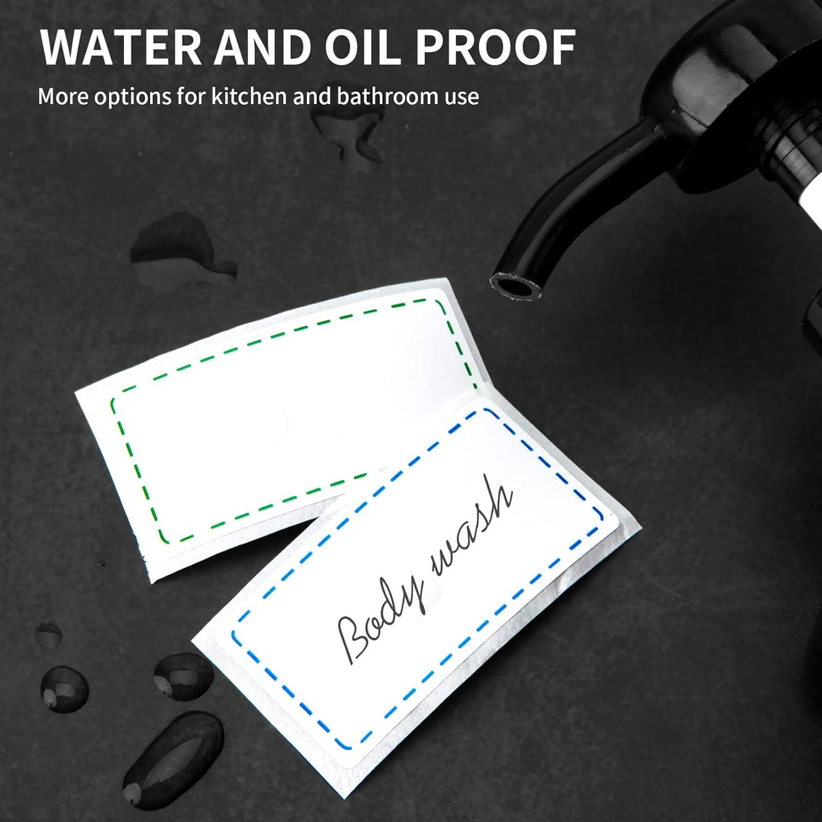 500 Removable Freezer Labels, 2x3 inches Water Oil Waterproof Stickers to Write on for Bottles