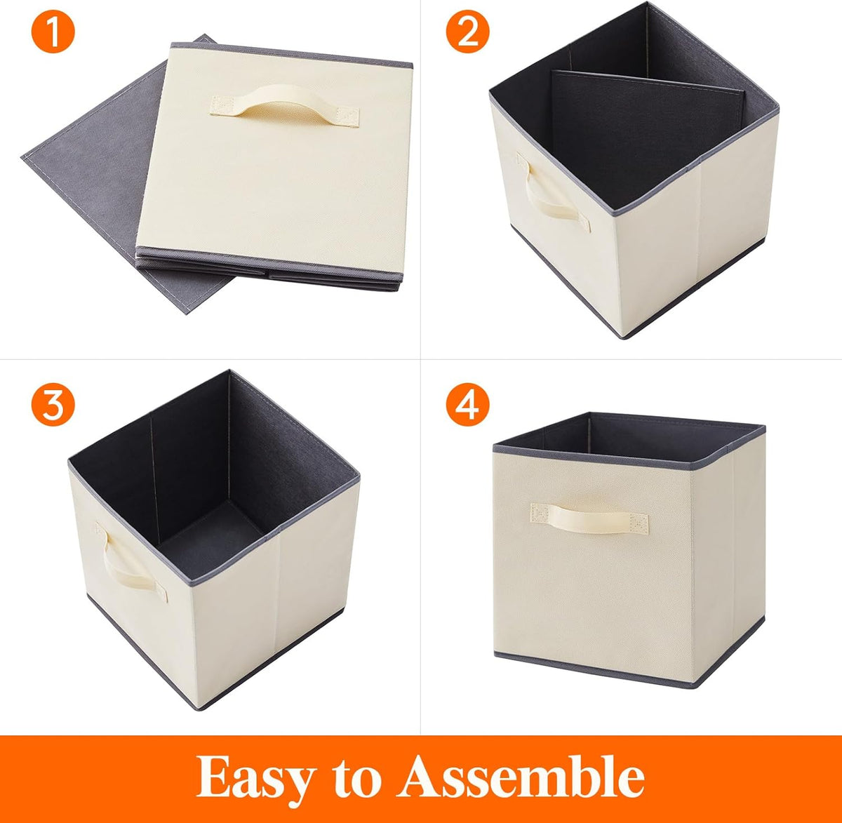 Lifewit 12 Packs Storage Cubes, 11 Inch Cube Storage Bins, Foldable Decorative Fabric Storage