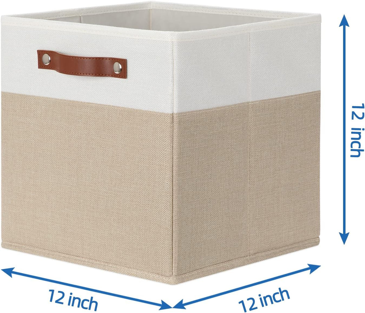Temary Fabric Storage Cubes - 12 Inch Collapsible Bins (4Pack) - Empty Gift Baskets for Organizing