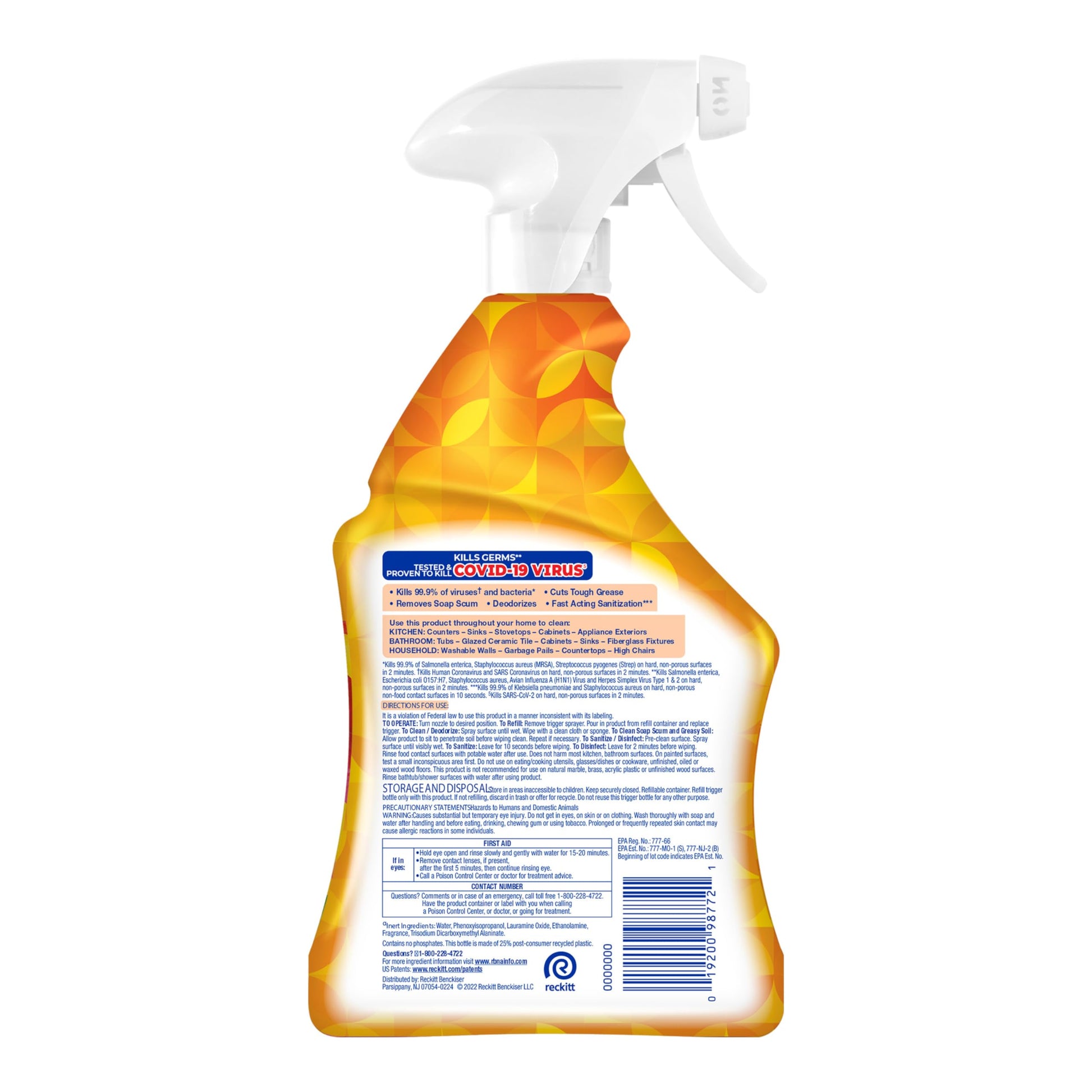 LYSOL Bathroom Cleaner Spray, Mango & Hibiscus Scent, 32oz – view 2