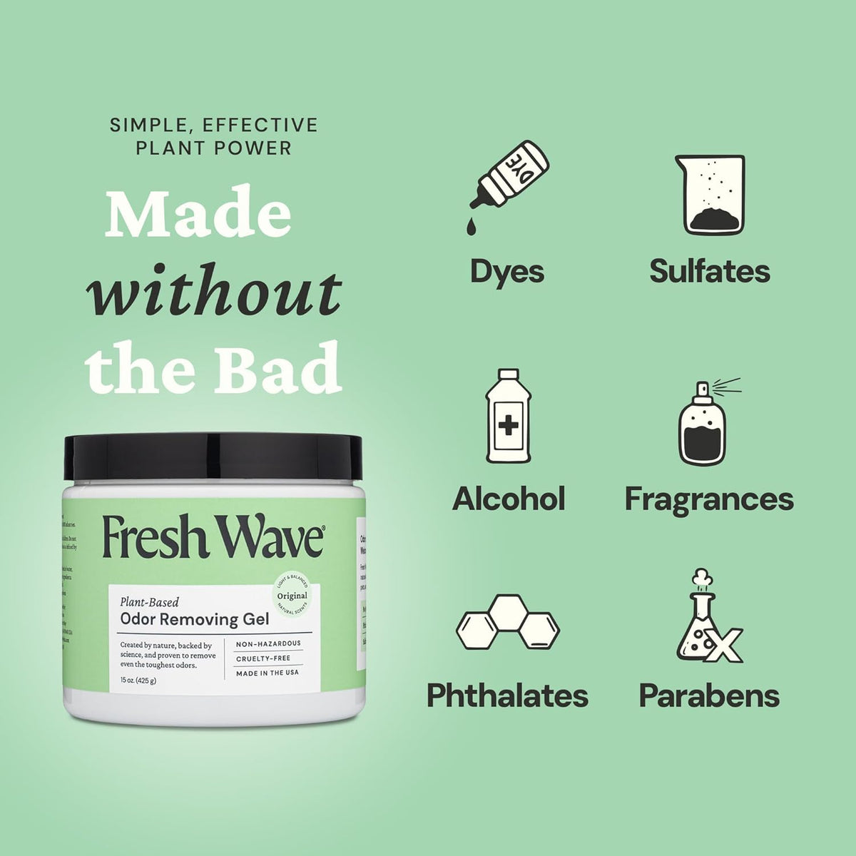 Fresh Wave Odor Removing Gel, Original 15 oz. & Lavender 7 oz.| Safer Odor Absorbers for Home |
