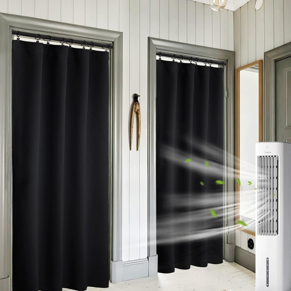 RYB HOME Blackout Curtains for Living Room, Large Window Shades for Bay Window Dining Parlor