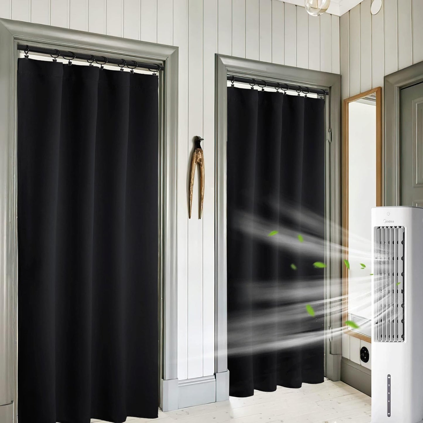 RYB HOME Blackout Curtains for Living Room, Large Window Shades for Bay Window Dining Parlor