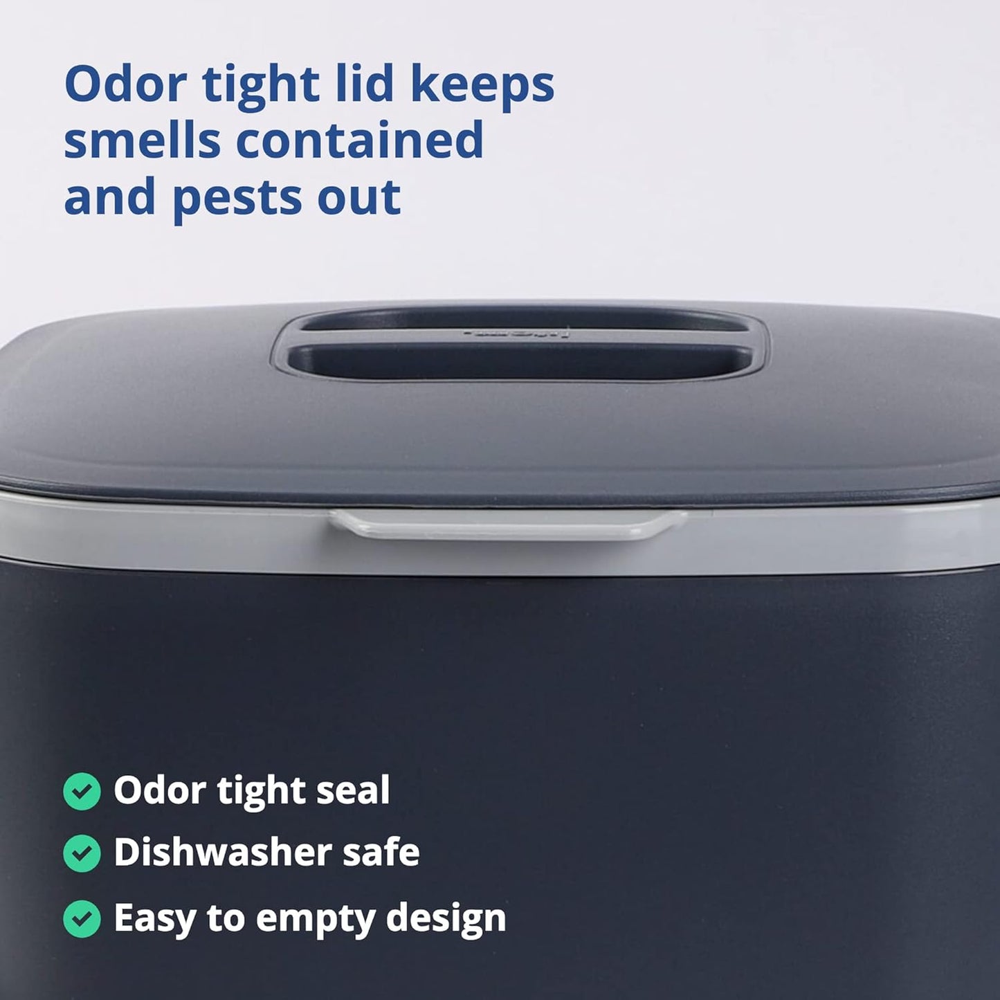 Blue Ginkgo Kitchen Compost Bin [5L / 1.32 GAL] – Filter-Free, Odor-Tight Countertop Food Waste