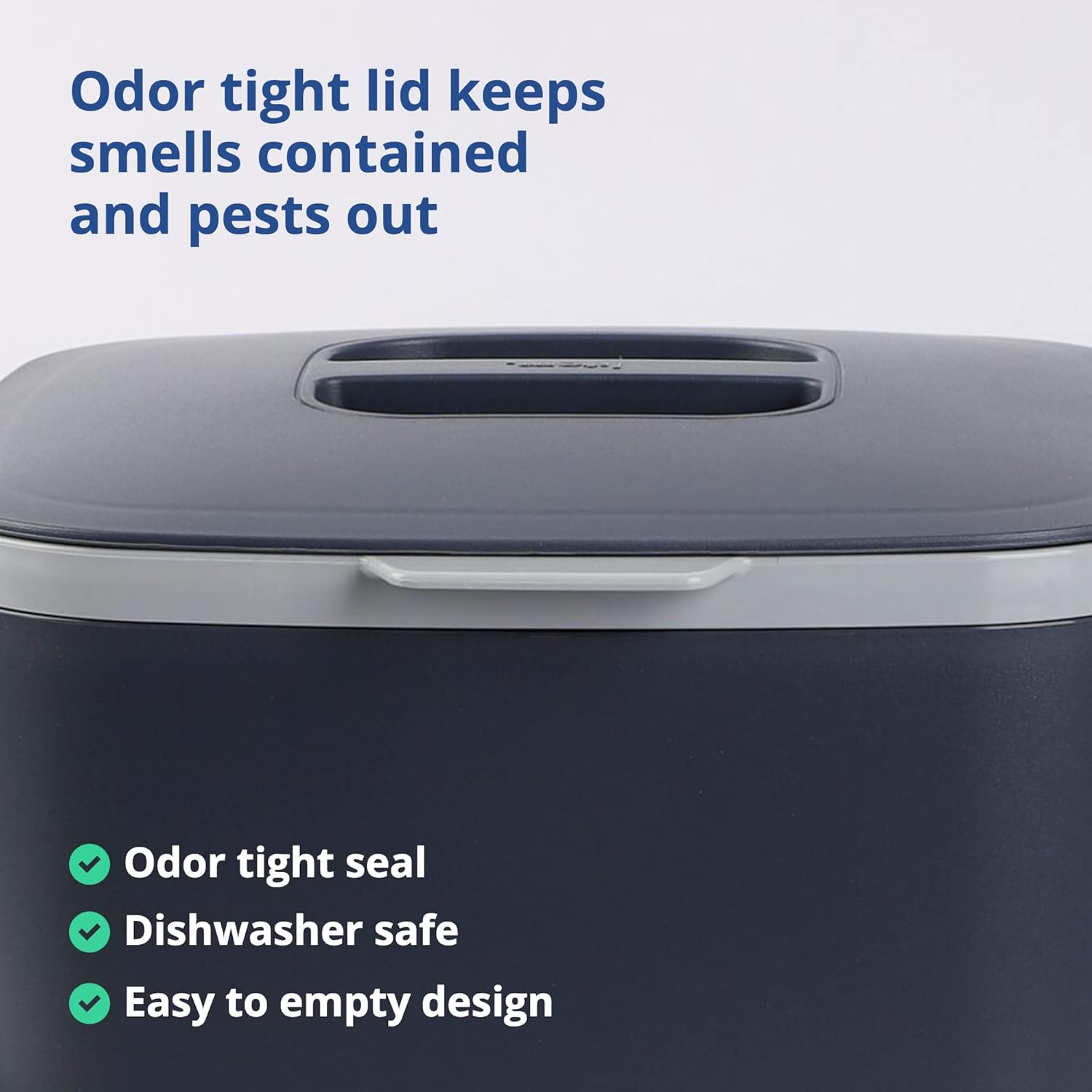 Blue Ginkgo Kitchen Compost Bin [5L / 1.32 GAL] – Filter-Free, Odor-Tight Countertop Food Waste