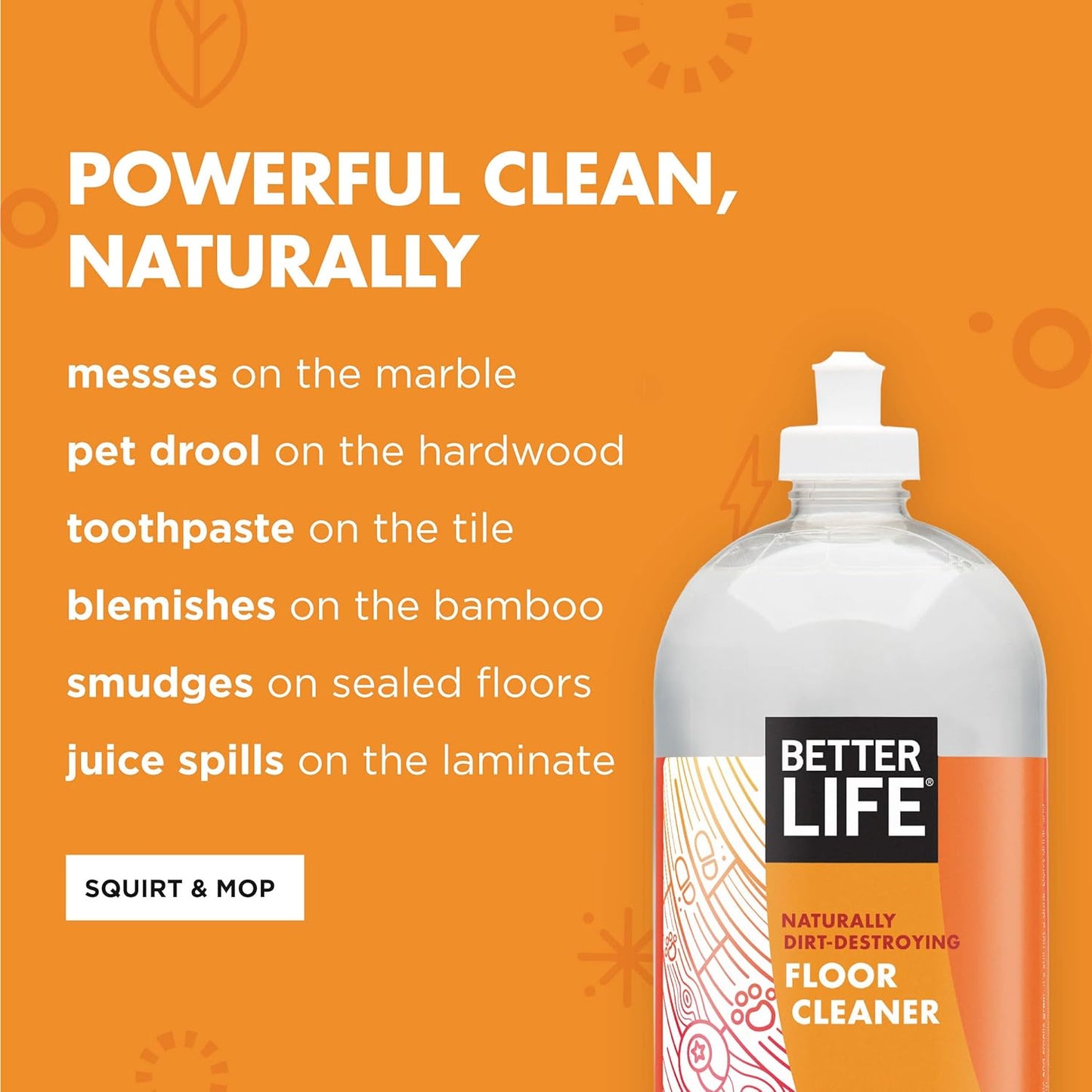Better Life Floor Cleaner Concentrate - Liquid Multipurpose Cleaner for Wood, Tile, Laminate