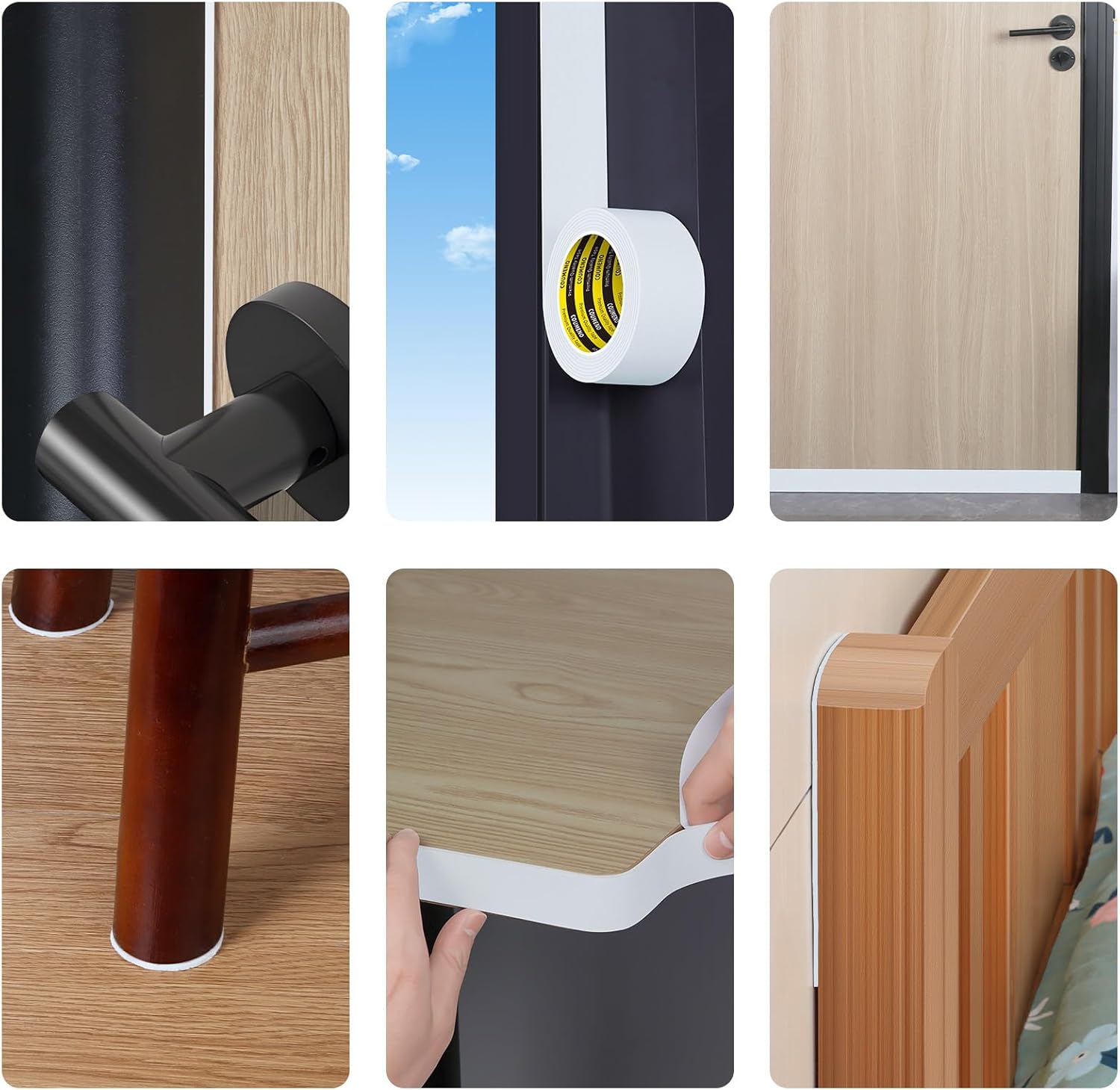 EVA Single-Sided Adhesive White Foam Tape, Single-Sided Sealing Strip Foam Pad Sponge Tape Window