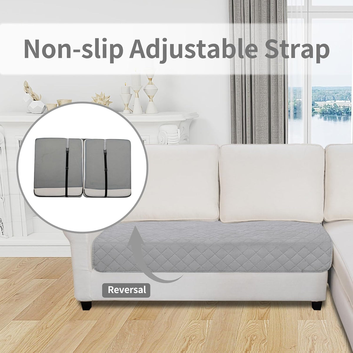 Easy-Going Sectional Couch Covers for Dogs L Shape Sofa Cover Reversible Sofa Slipcover Chaise