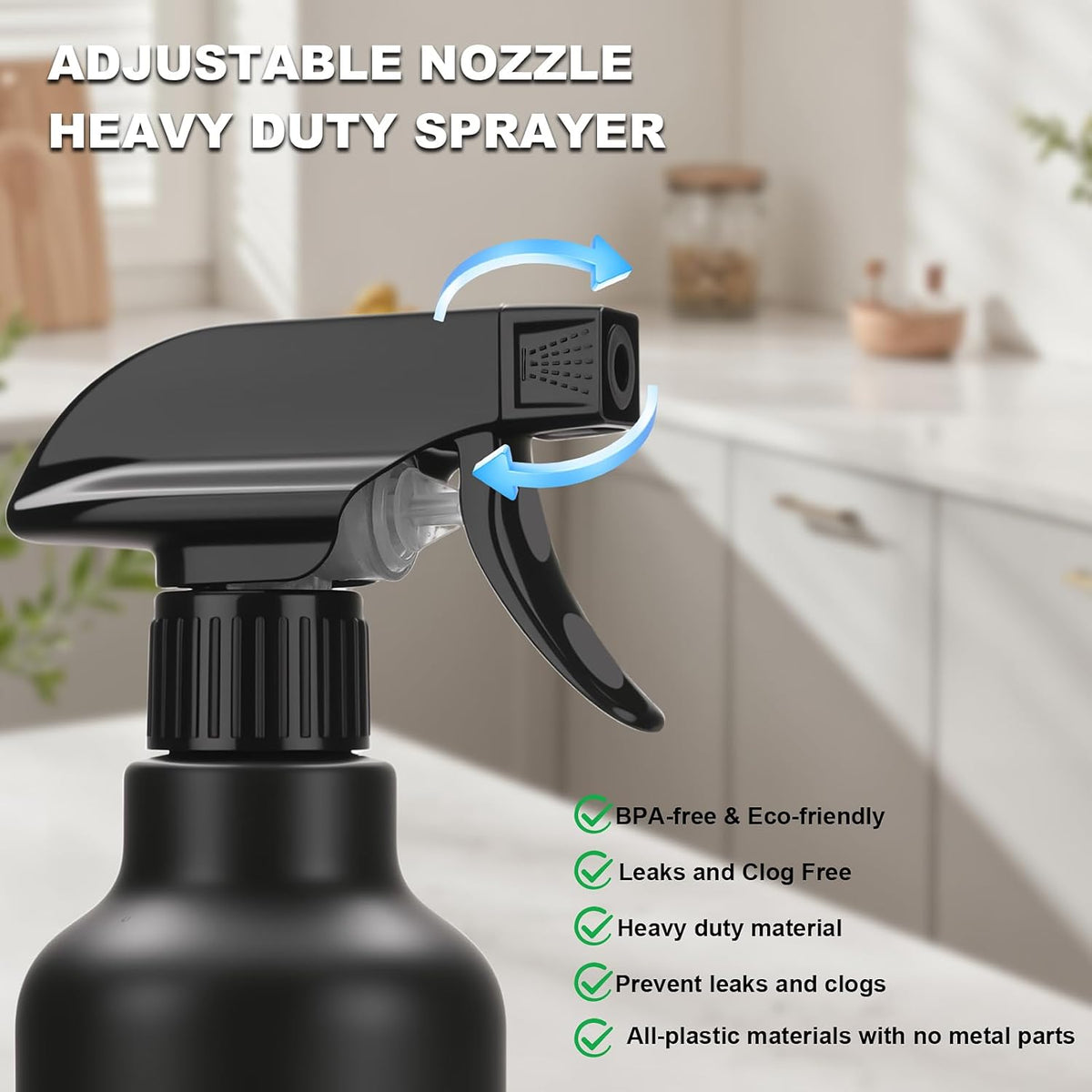 Spray Bottles 16.9oz/500ml Plastic Empty Spray Bottle for Hair Mist/Stream Spraying Heavy Duty