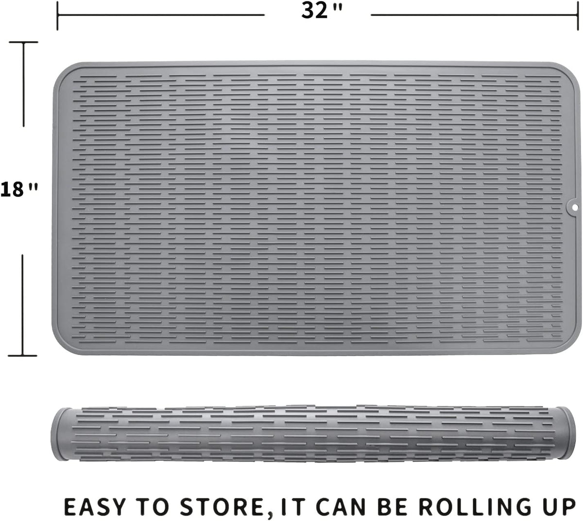 Silicone Dish Drying Mat for Multiple Usage,Easy clean,Eco-friendly,Heat-resistant Silicone Mat for