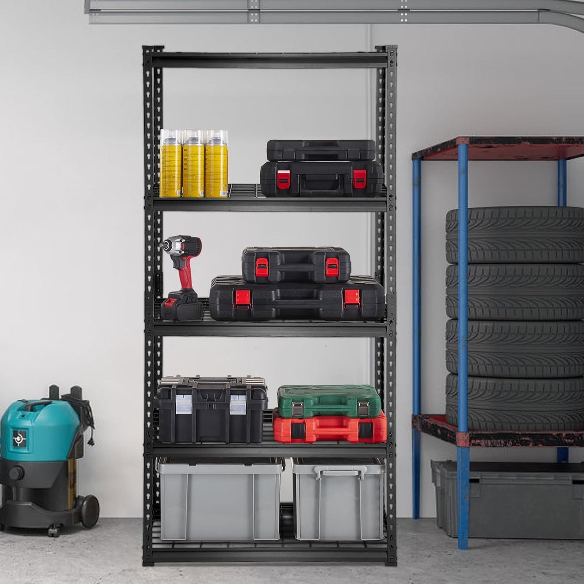 VEVOR Storage Shelving Unit, 5-Tier Adjustable, 2000 lbs Capacity, Heavy Duty Garage Shelves Metal