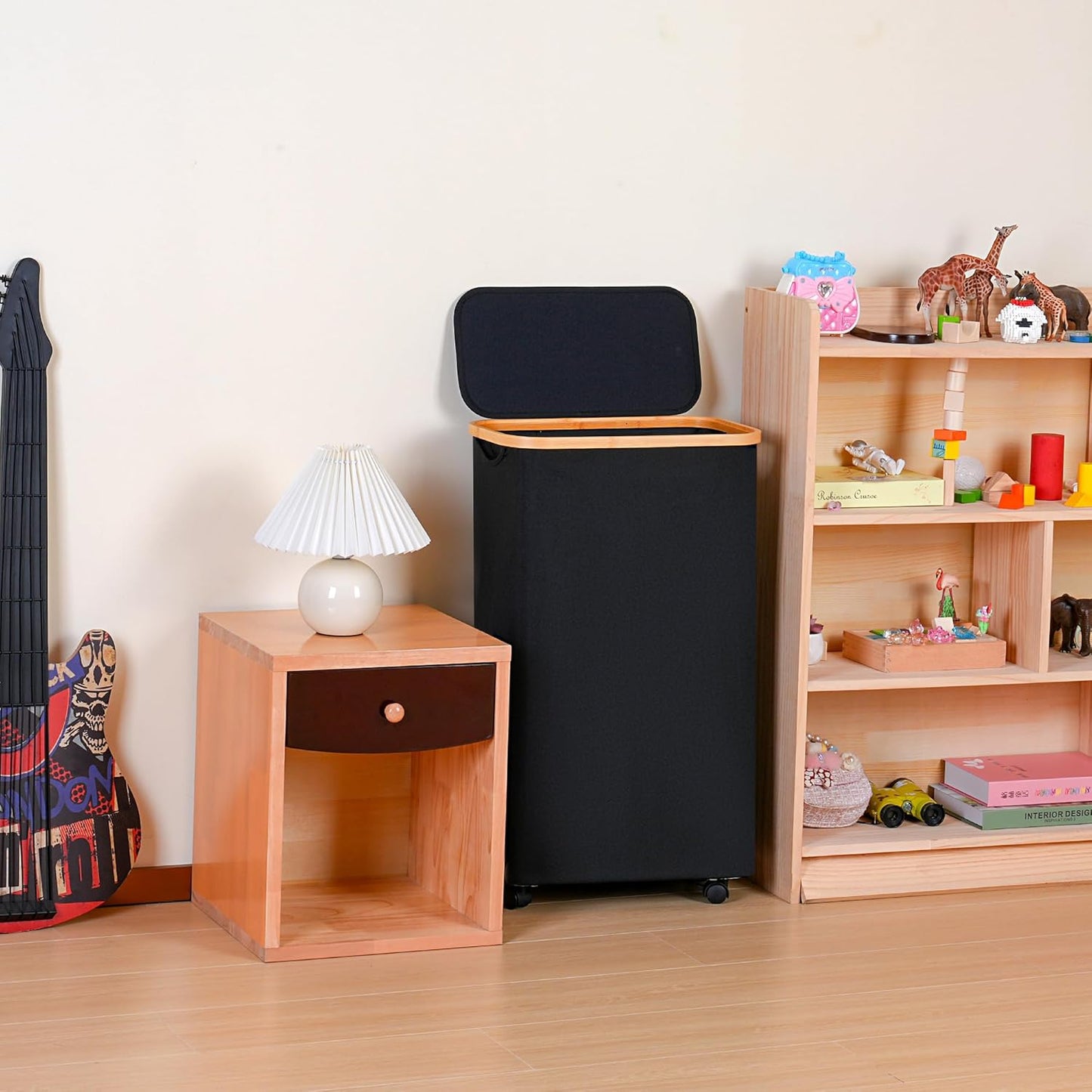 Slim Laundry Hamper with Wheels,Narrow Hampers for Laundry,Freestanding Laundry Basket with