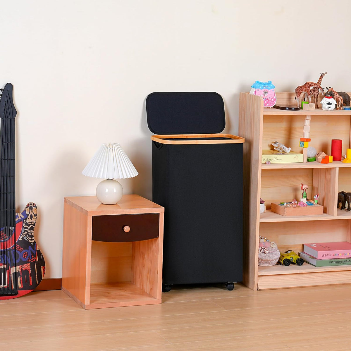 Slim Laundry Hamper with Wheels,Narrow Hampers for Laundry,Freestanding Laundry Basket with