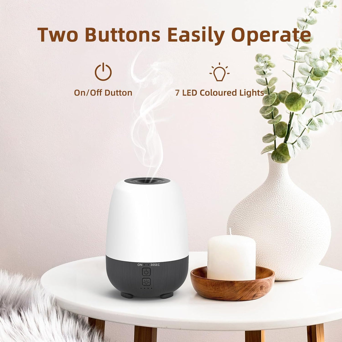 150ML Rechargeable Battery Operated Essential Oil Diffuser, Portable Cordless Aromatherapy