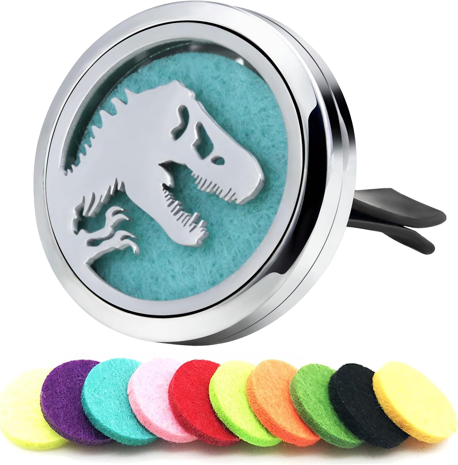 AZNECK Car Essential Oil Diffuser Vent Clip Car Diffuser Vent Clips Skull Dinosaur Air Freshener 10