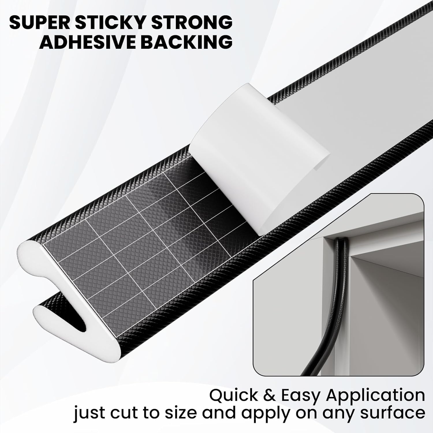 V Shape Foam Weather Stripping Door Frame Seal Strip 2Pcs×26FT Black, Draft Stopper, Insulation