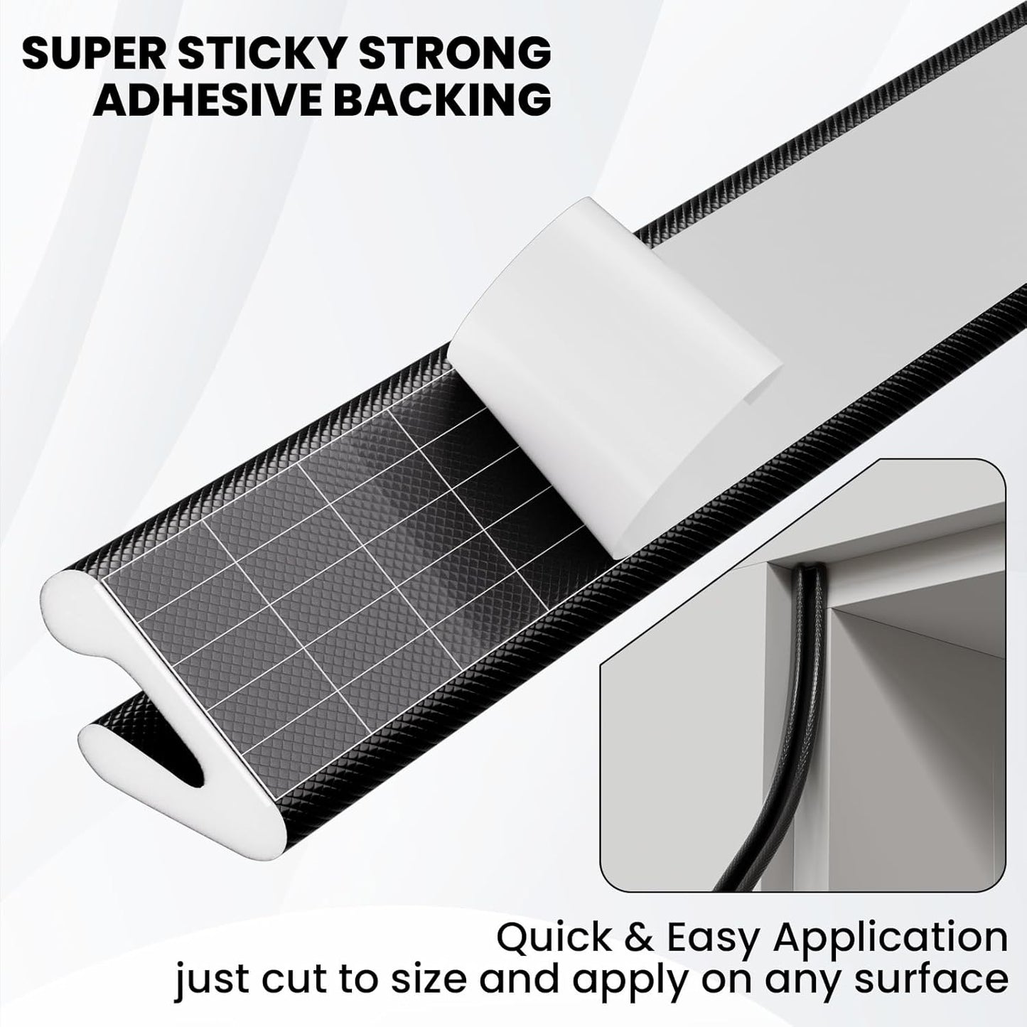 V Shape Foam Weather Stripping Door Frame Seal Strip 33FT Black, Draft Stopper, Insulation Winter