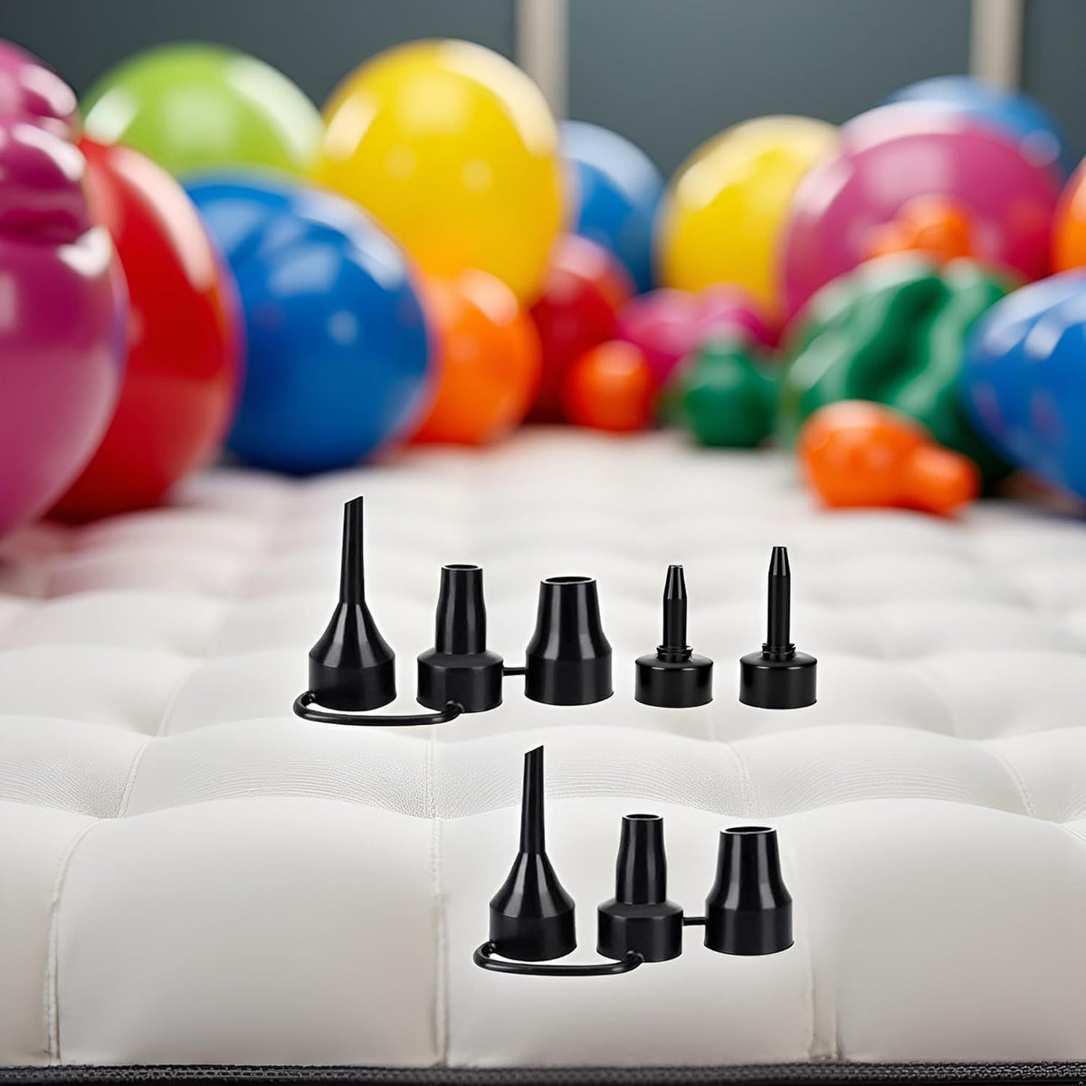 2pcs 3 Sizes Inflatable Pump Nozzles Head, Air Pump Replacement Nozzles, Plastic Pump Nozzles,Air