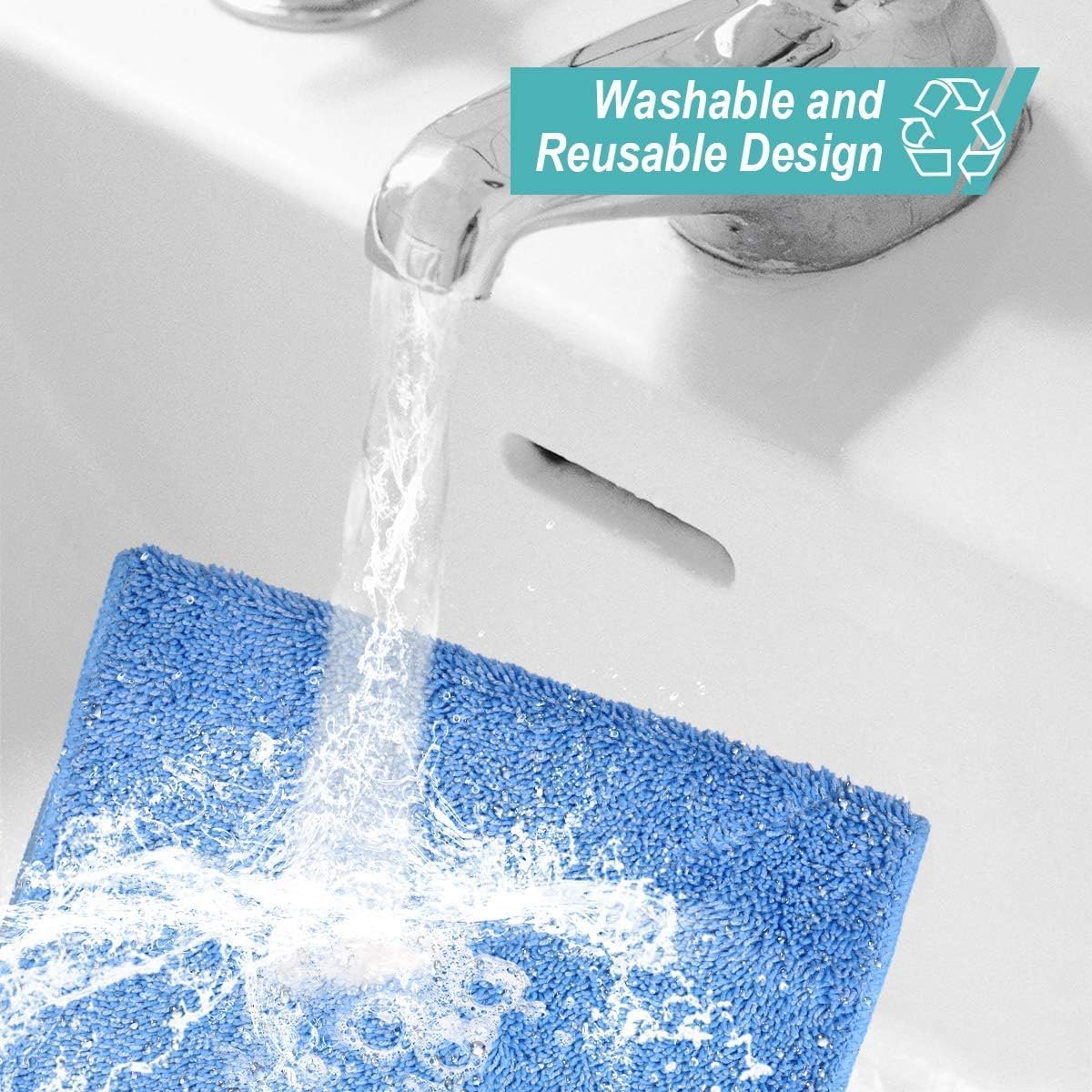 KEEPOW Microfiber Cleaning Cloth Compatible with MR.SIGA Professional Microfiber Mop – view 4