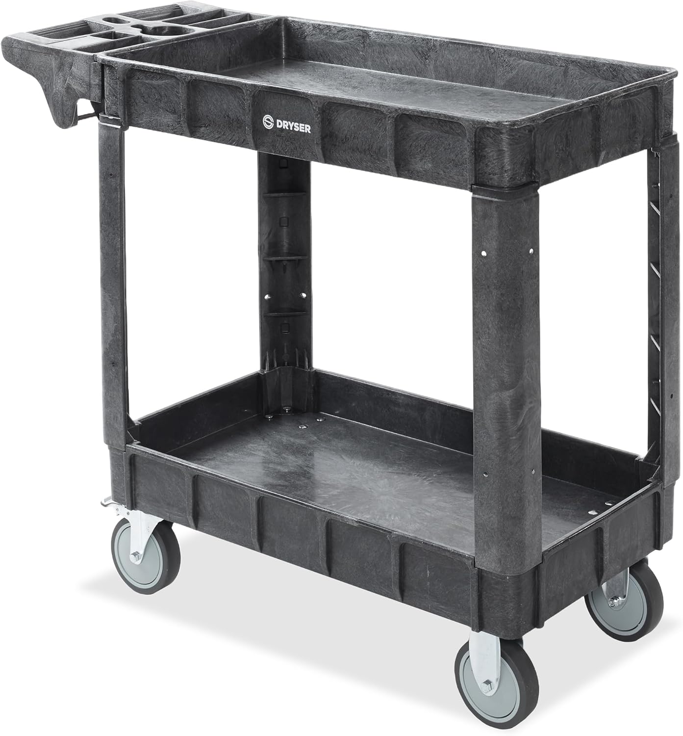 Dryser Utility Cart with Wheels, 40" x 17" Heavy Duty 550 lb. Capacity with Shelves - 2 Tier