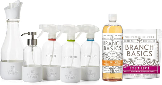 Branch Basics Premium Starter Kit in Glass: All Purpose Cleaner, Glass Cleaner, Bathroom Cleaner